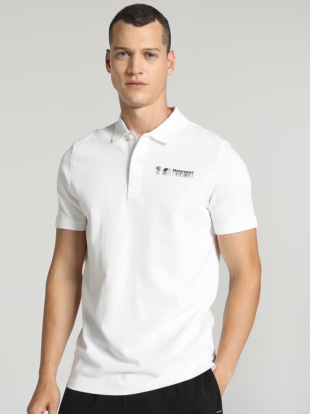 

PUMA Motorsport Polo Collar Cotton T-shirt, White