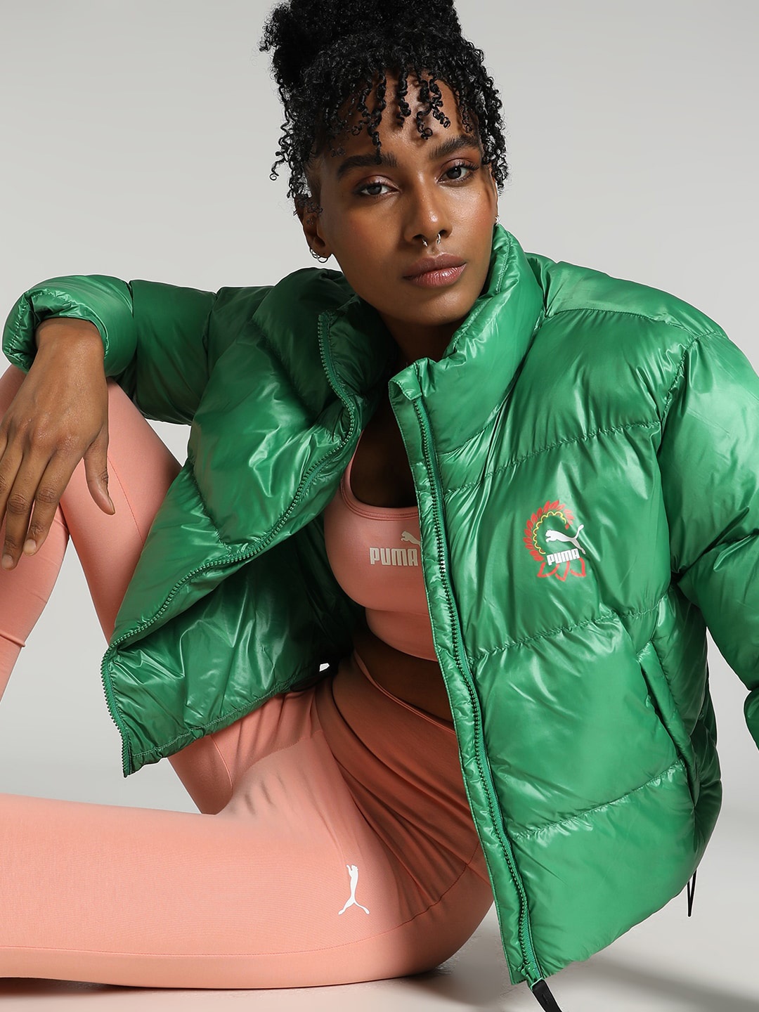 

Puma Classics Padded Puffer Jacket, Green