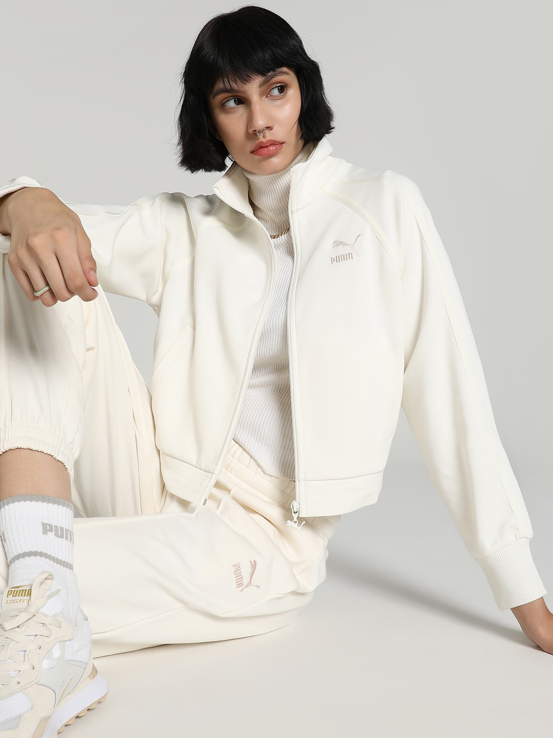 

Puma T7 Track Jacket, Off white