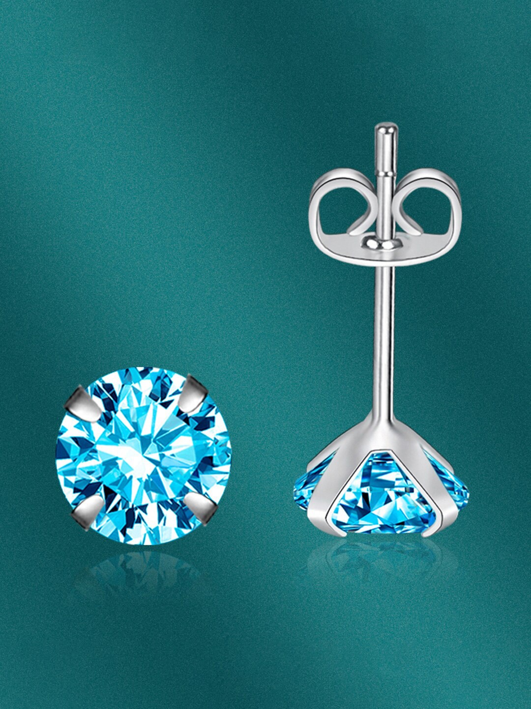 

Designs & You Silver-Plated Contemporary Studs Earrings