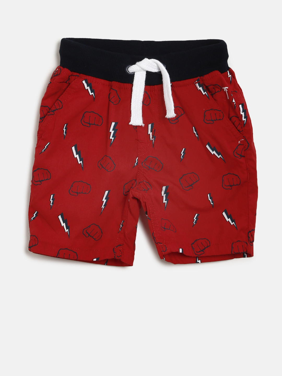 

Palm Tree Boys Red Printed Regular Fit Regular Shorts
