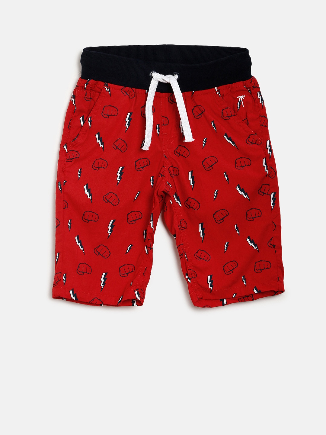 

Palm Tree Boys Red Printed Regular Fit Regular Shorts