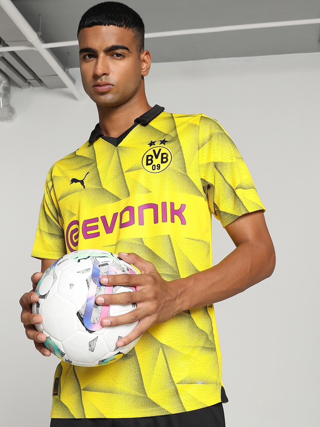 

Puma Printed Borussia Dortmund 23/24 Third Sports T-Shirt, Yellow