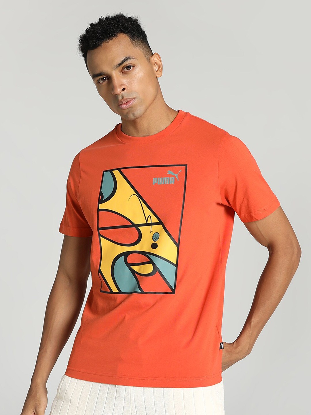 

Puma Graphics Court Regular Fit T-Shirt, Orange