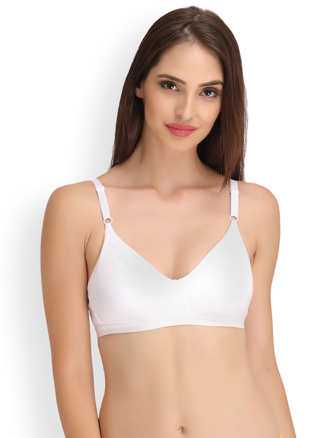 

Clovia T-Shirt Bra With Moulded Cross-Over Cups, White