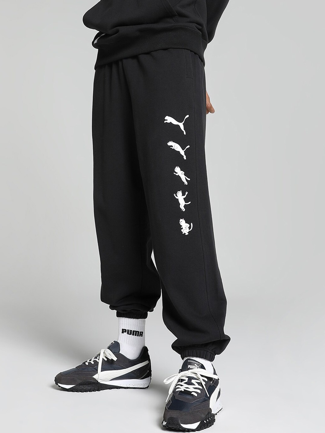 

Puma x RIPNDIP Men Printed Cotton Joggers, Black