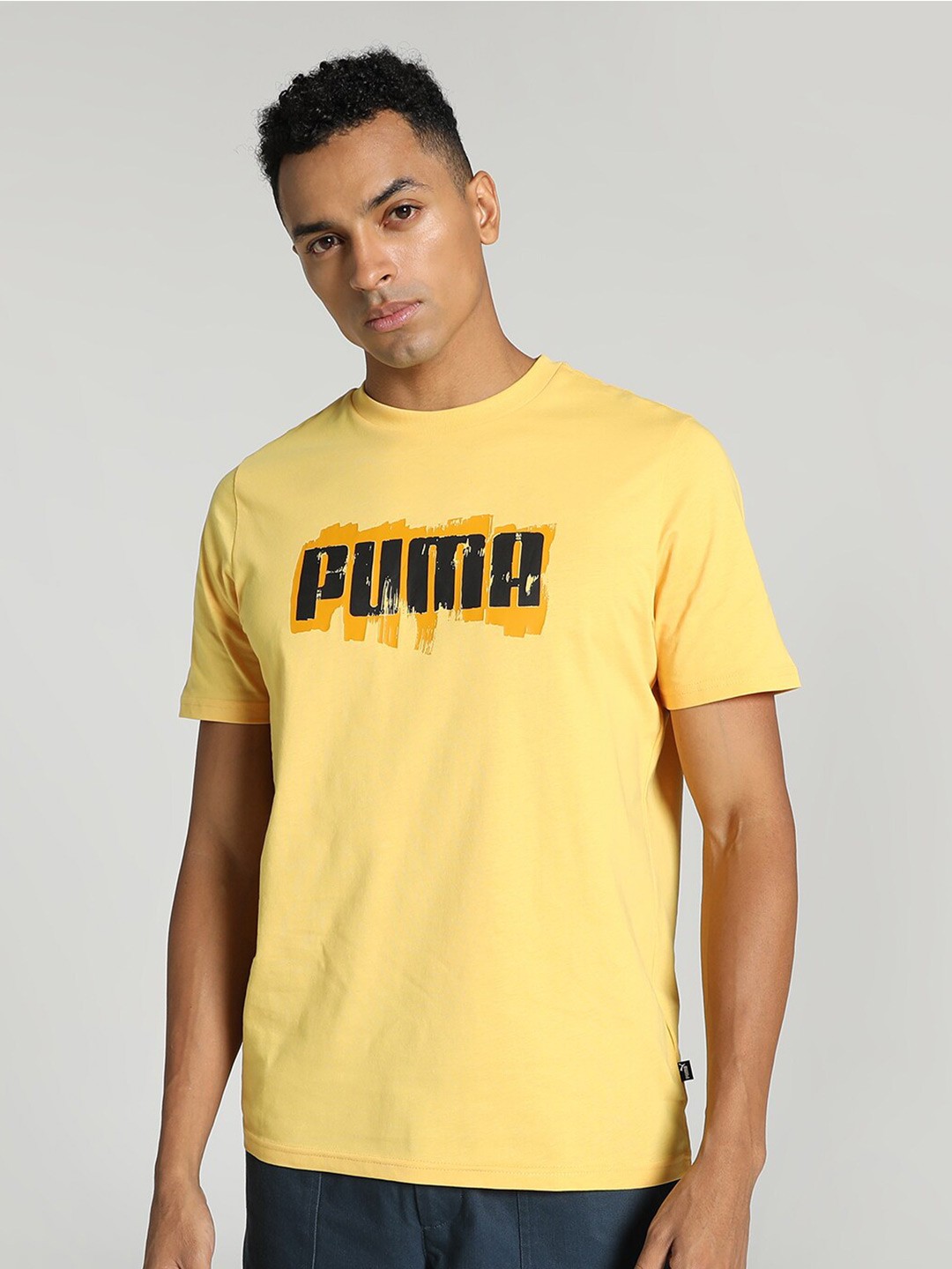

Puma Cotton Regular Fit T-Shirt, Yellow