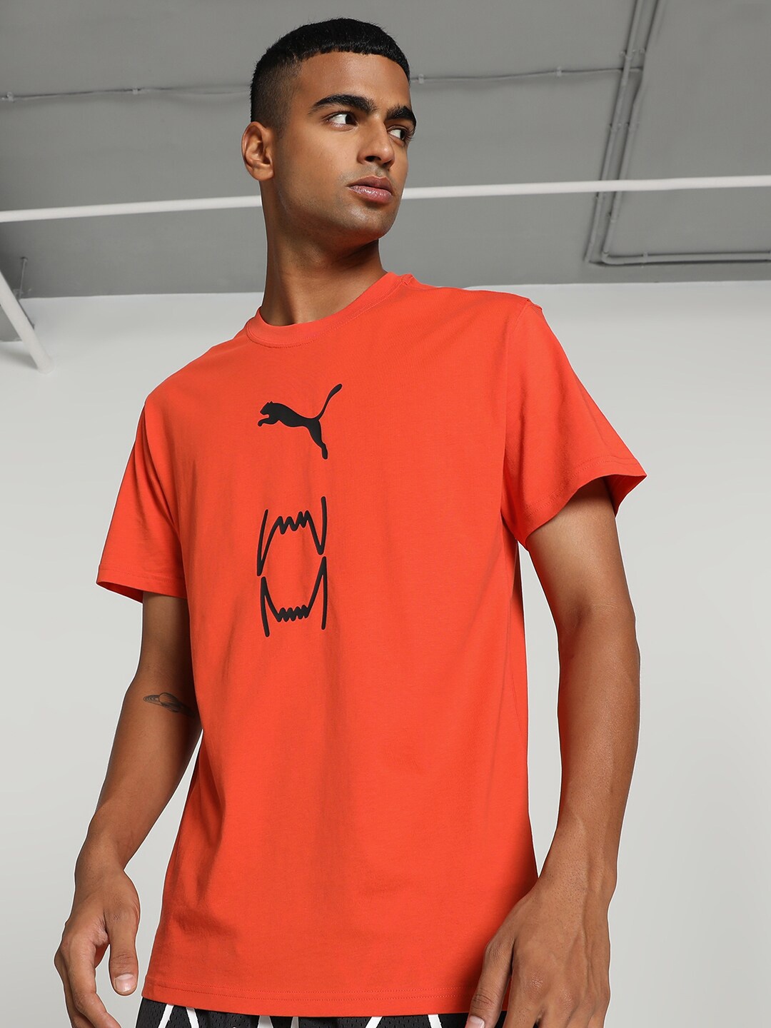 

Puma Franchise Core Short Sleeves Cotton T-shirt, Orange