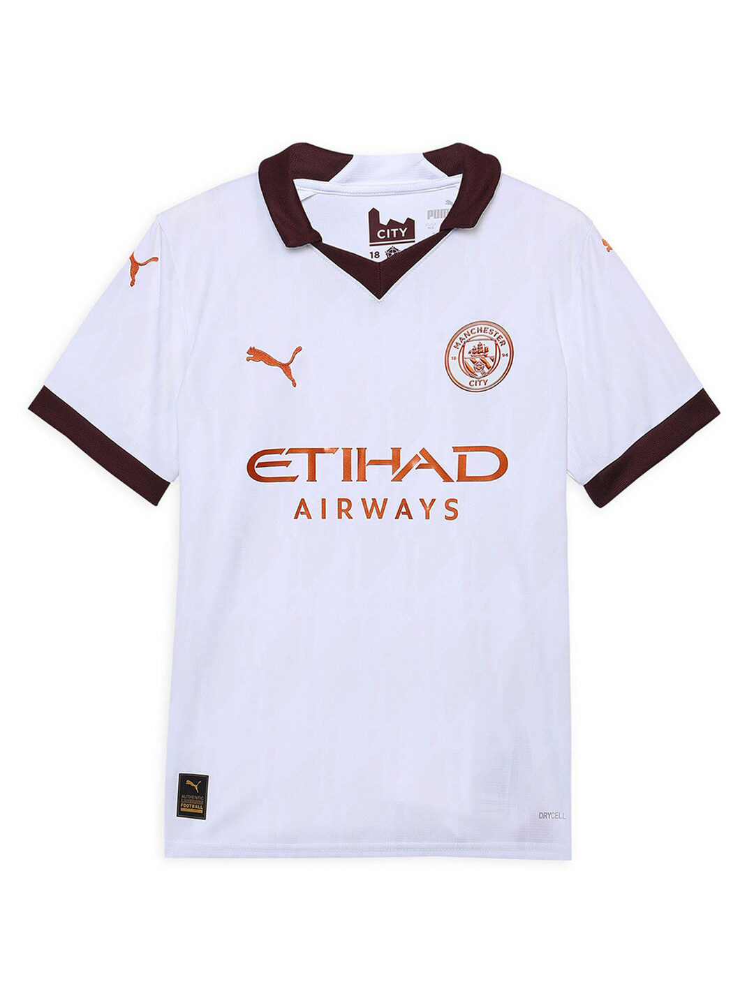 

Puma Kids Manchester City 23/24 Youth Away Jersey Sports T-Shirt, White