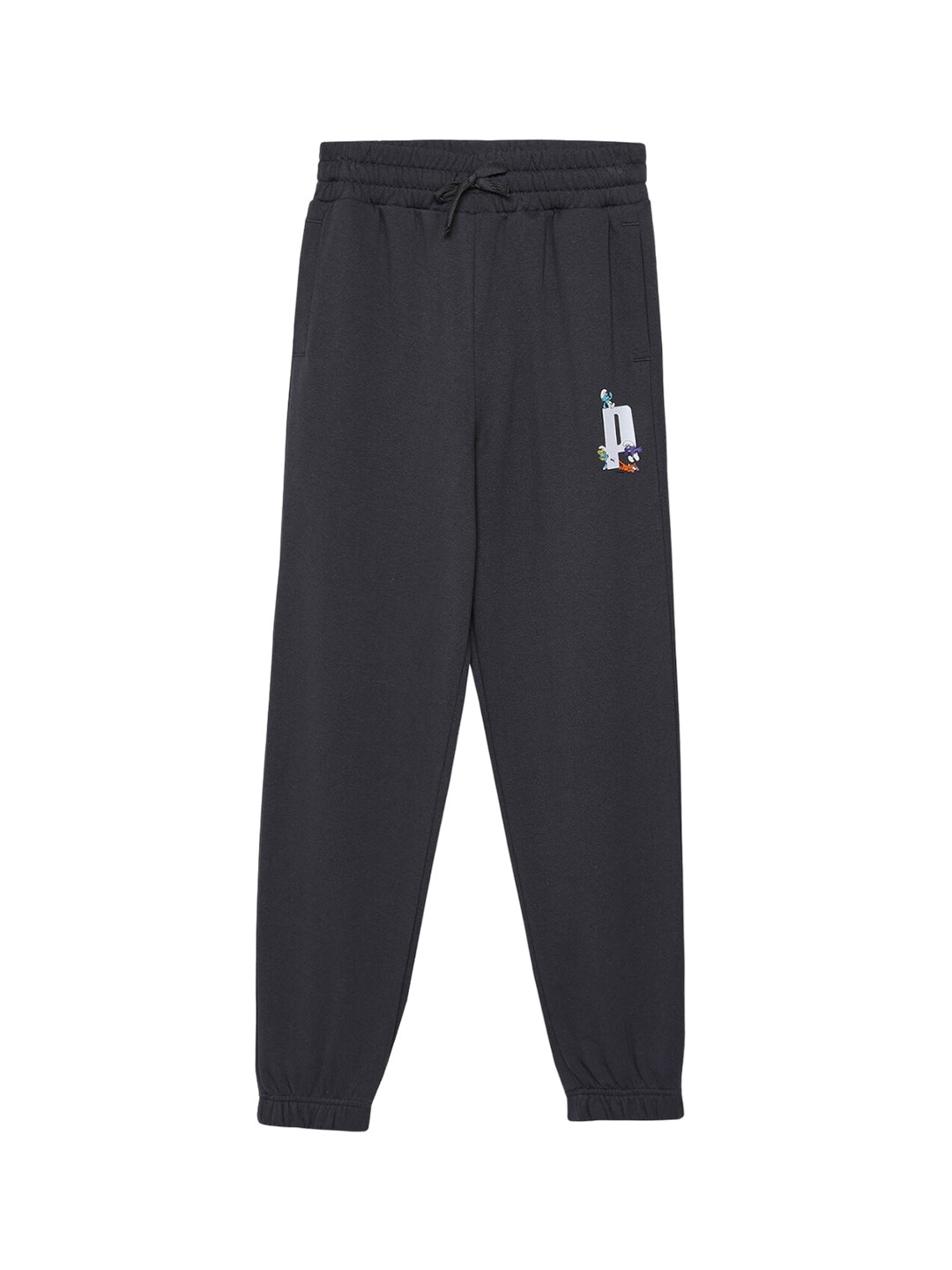 

Puma Kids Printed PUMA x THE SMURFS Cotton Joggers, Charcoal