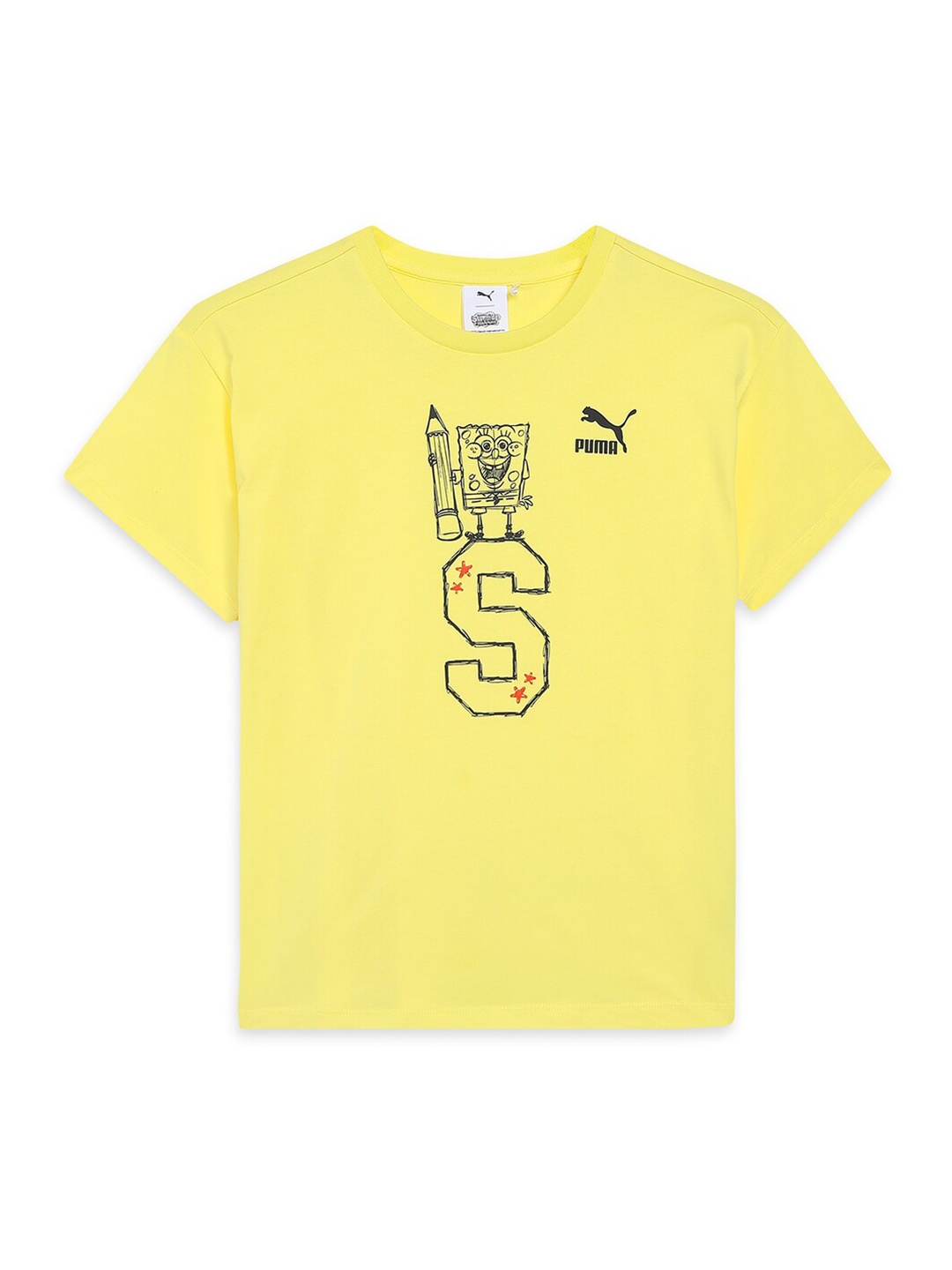 

Puma PUMA x SPONGEBOB SQUAREPANTS Kids Cotton T-Shirts, Yellow
