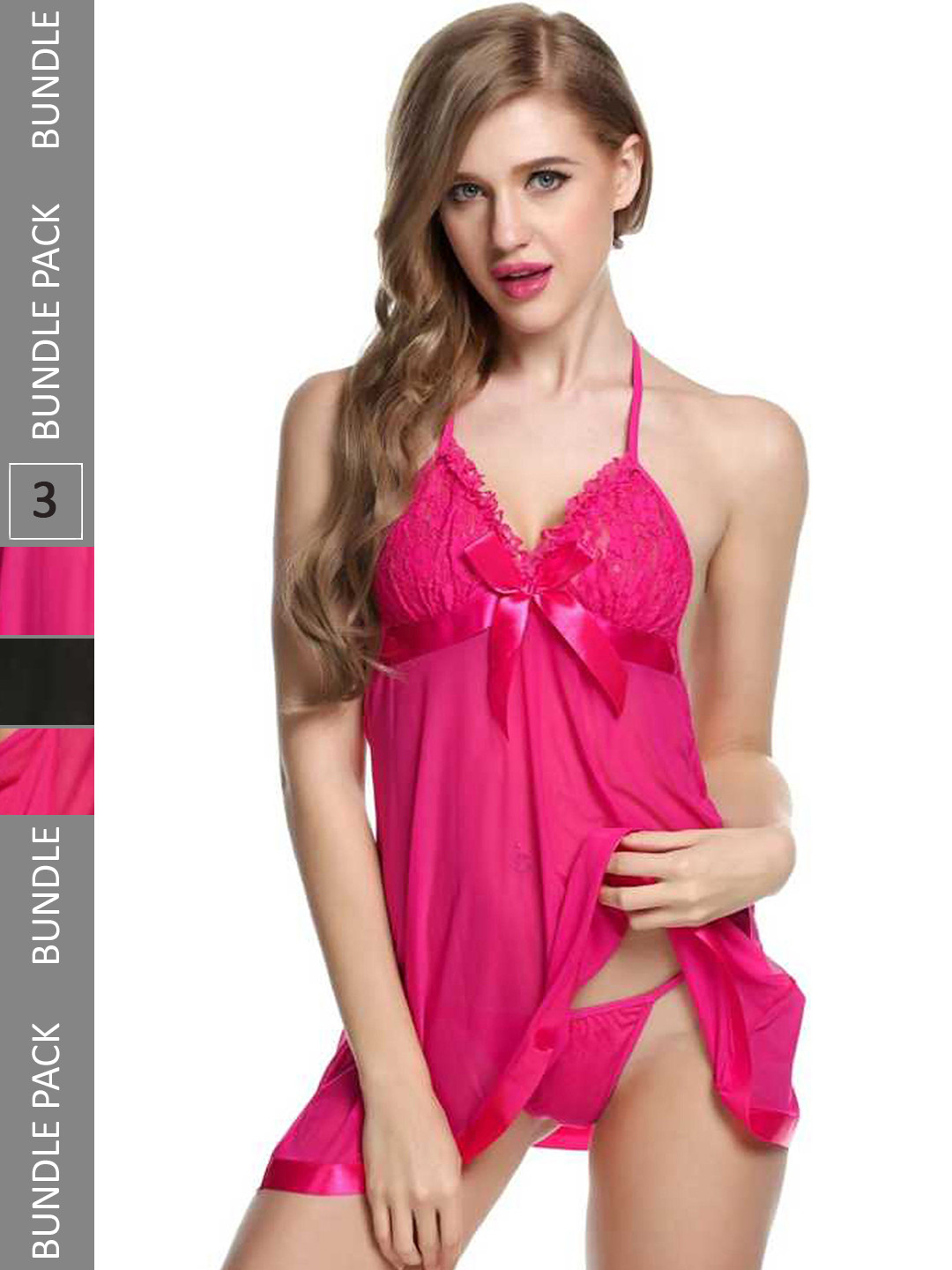 

PIBU Net Baby Doll with High-Low, Pink