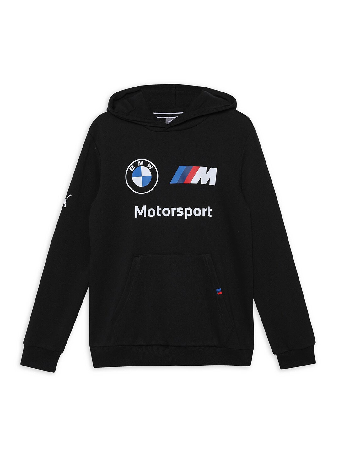 

PUMA Motorsport Kids Typography Printed Motorsport Hooded Cotton Sweatshirt, Black