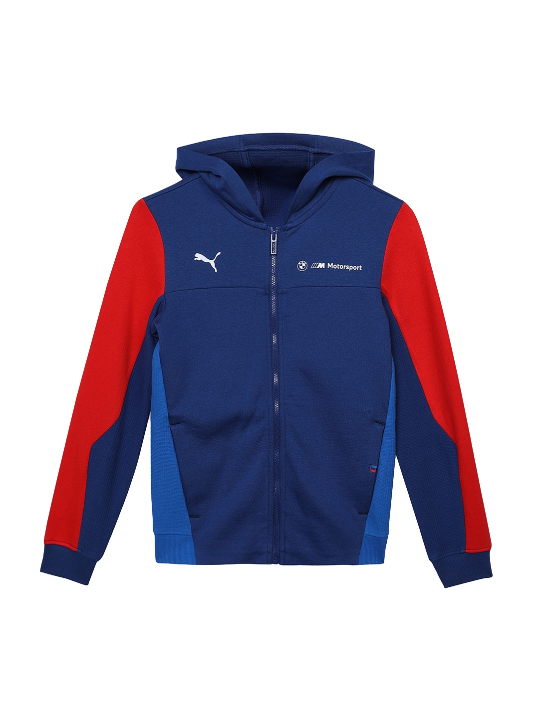 

PUMA Kids Hooded Cotton Bomber Jacket, Blue