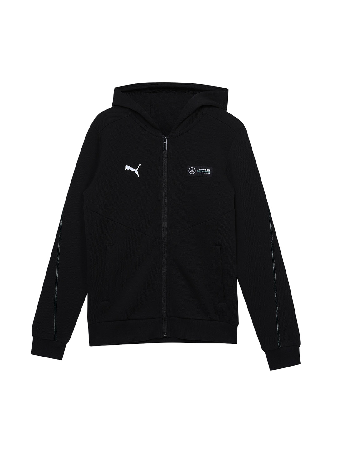 

PUMA Kids Hooded Cotton Bomber Jacket, Black