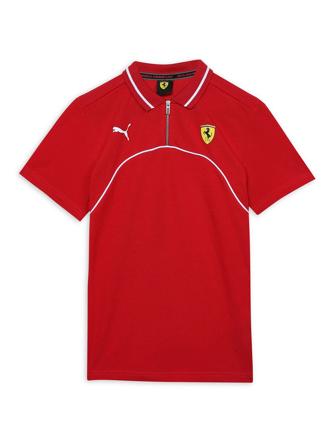 

PUMA Motorsport Kids Polo Collar Cotton T-shirt, Red