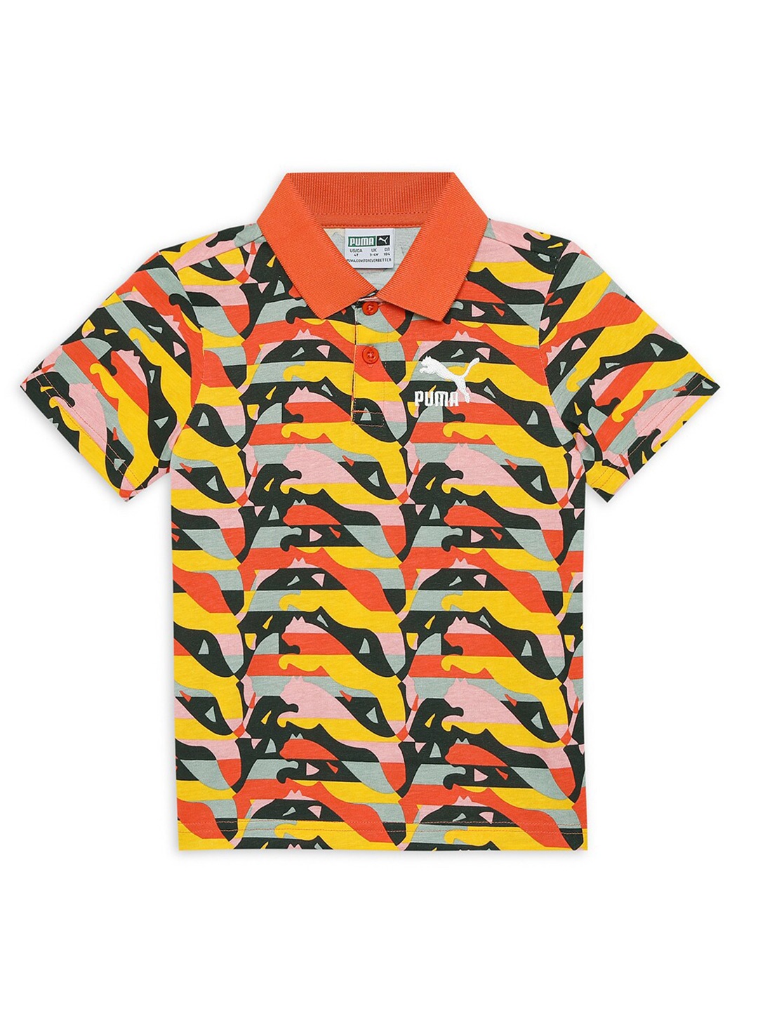 

Puma x Wordwide Boys Printed Cotton T-Shirt, Orange
