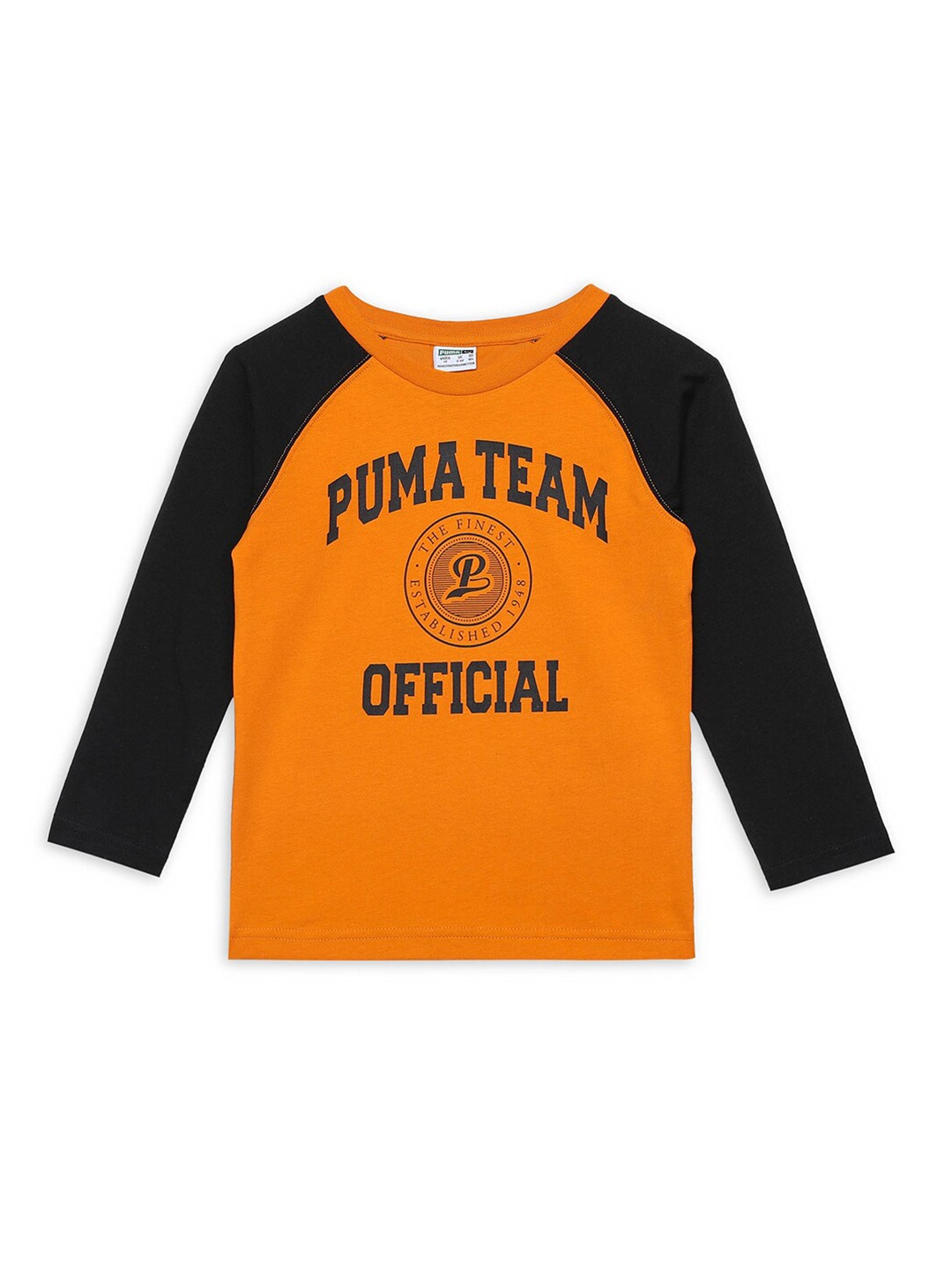 

Puma Boys Printed Cotton T-Shirt, Orange