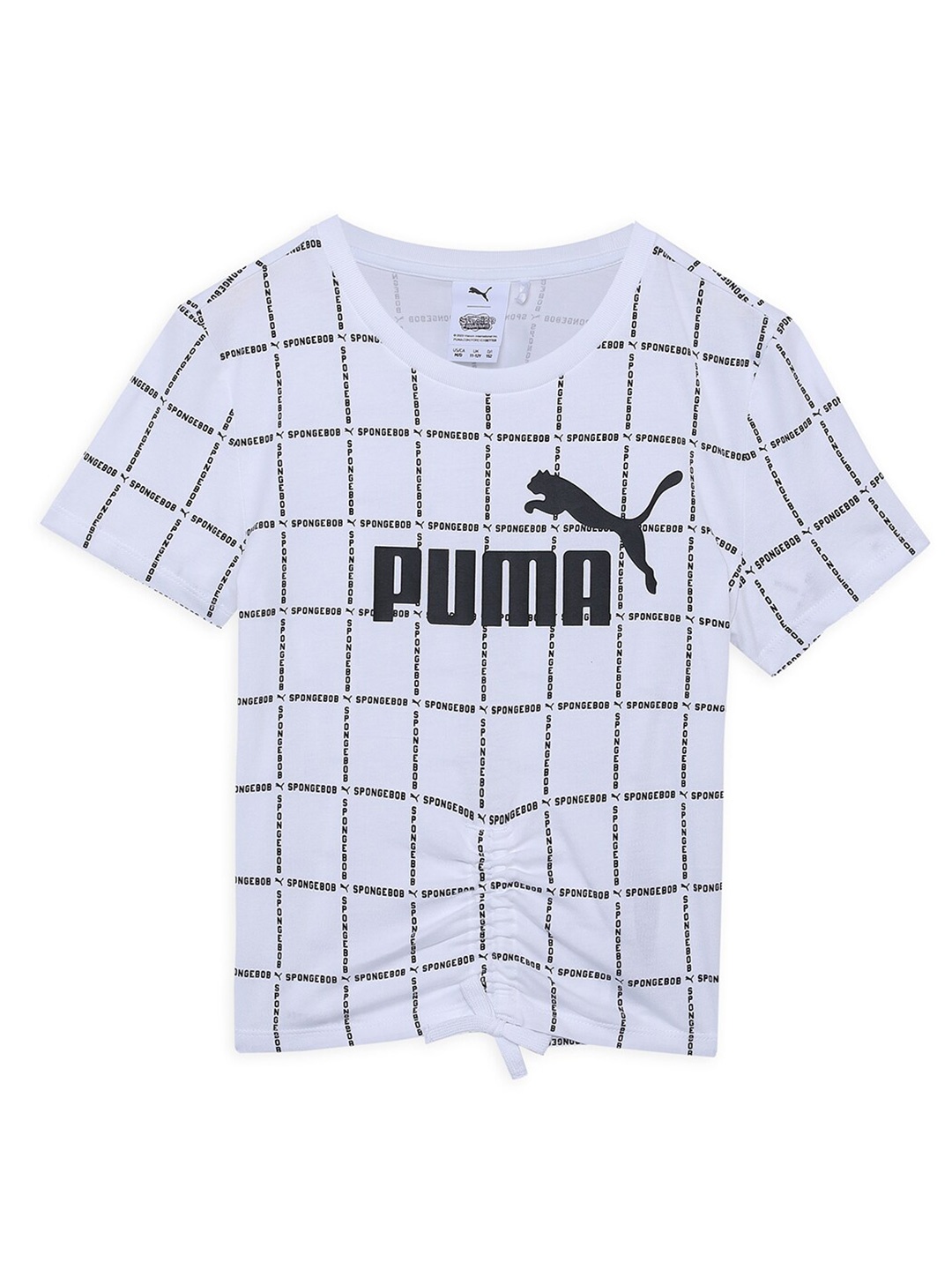 

Puma Girls Printed Cotton T-Shirt, White