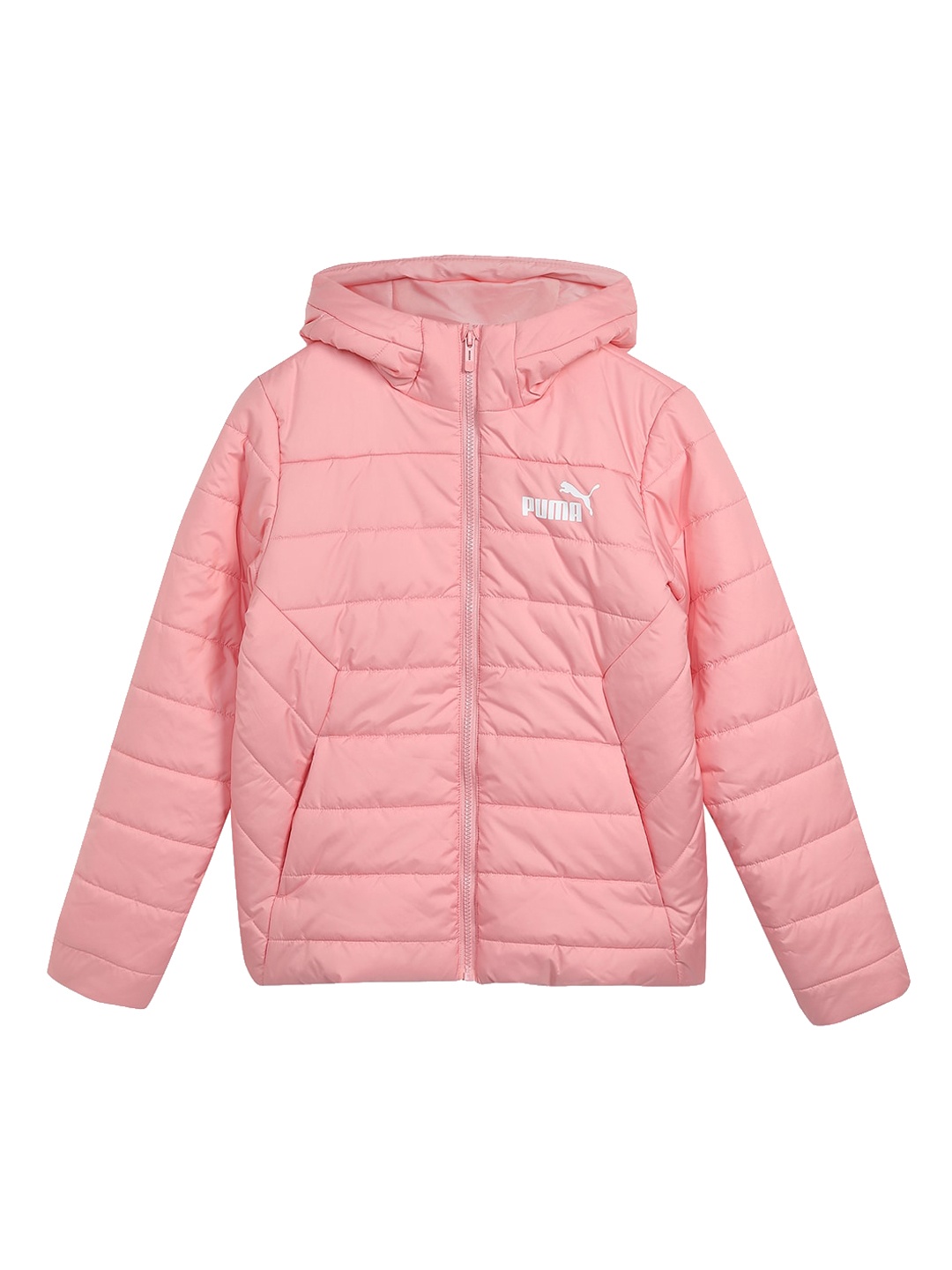 

Puma Boys Essentials Padded Youth Regular Fit Cotton Padded Jacket, Pink