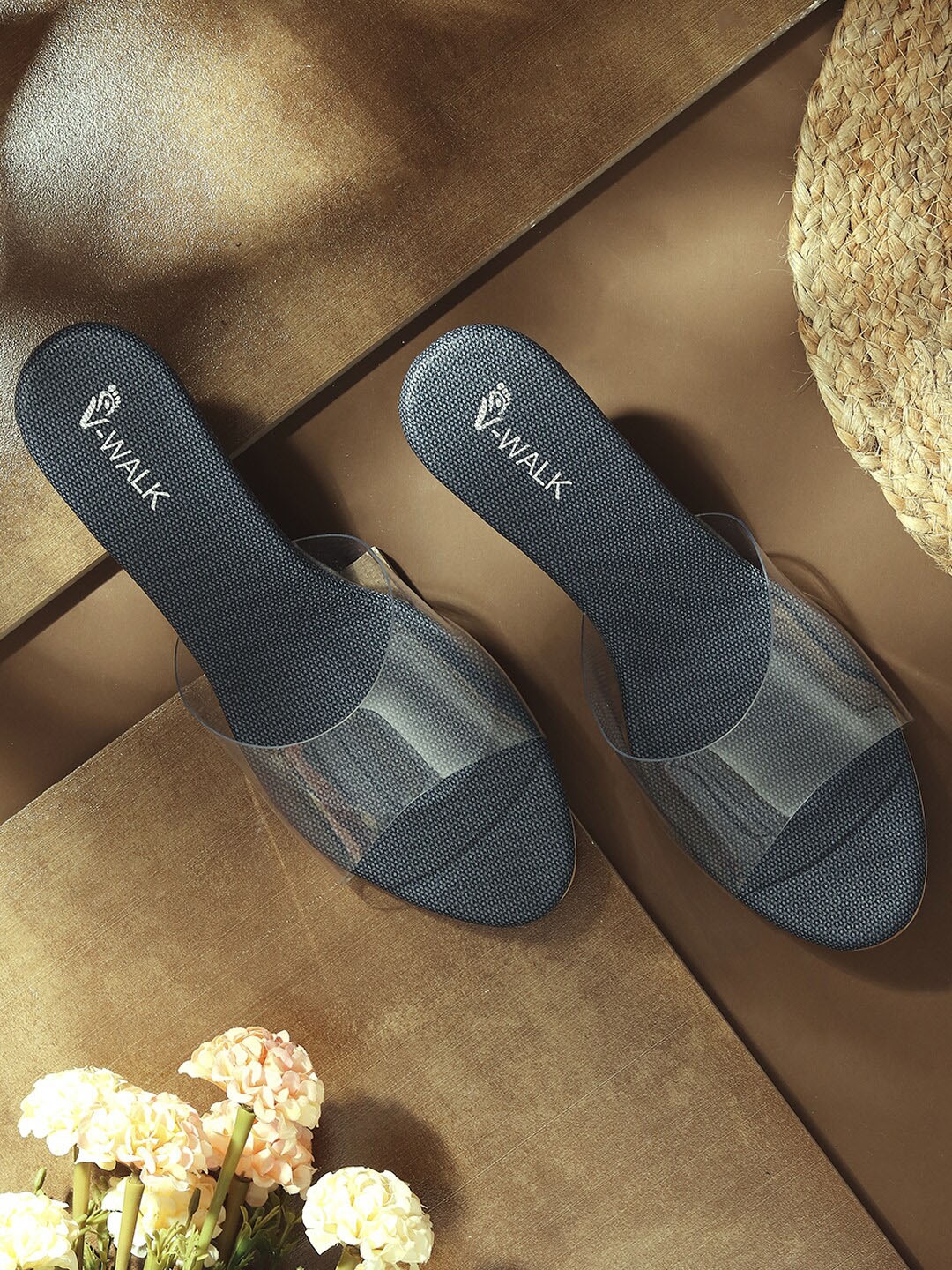 

V-WALK Open Toe Wedges, Grey