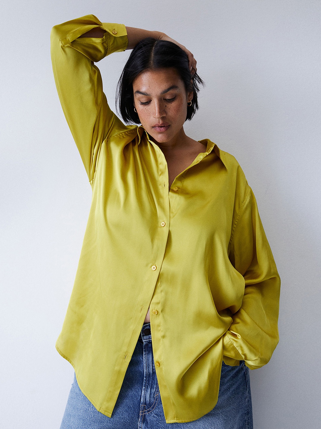 

H&M Oversized Blouse, Yellow