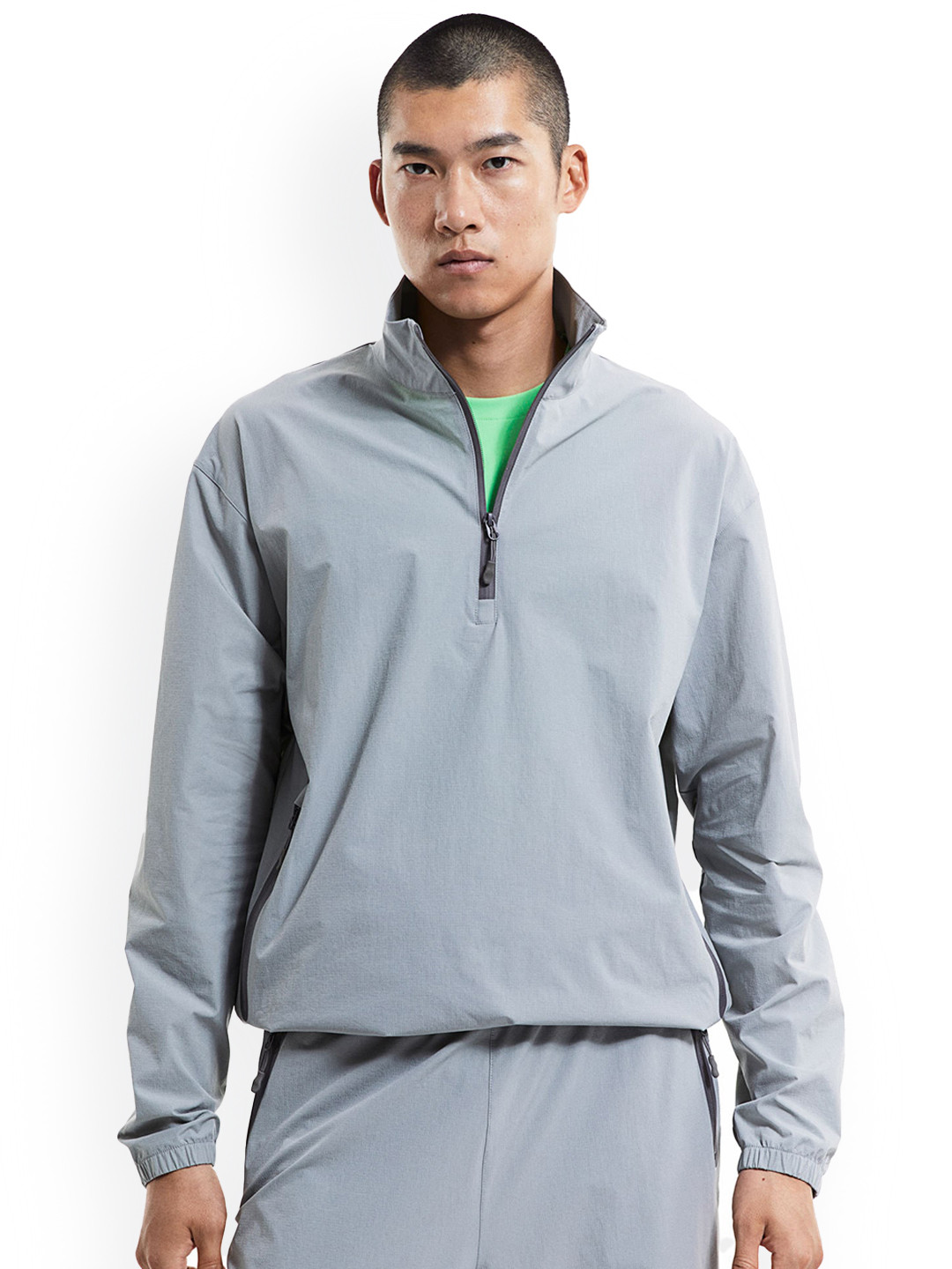 

H&M Drymove Zip-Top Track Jacket, Grey