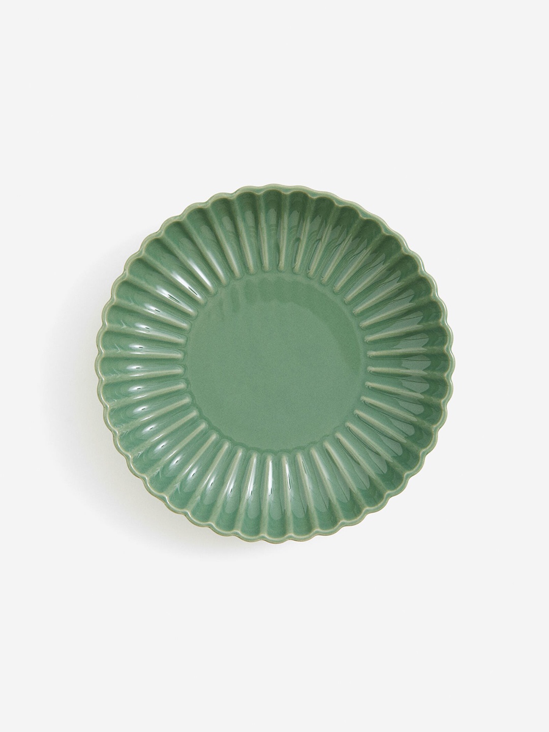 

H&M Green Deep Stoneware Plate
