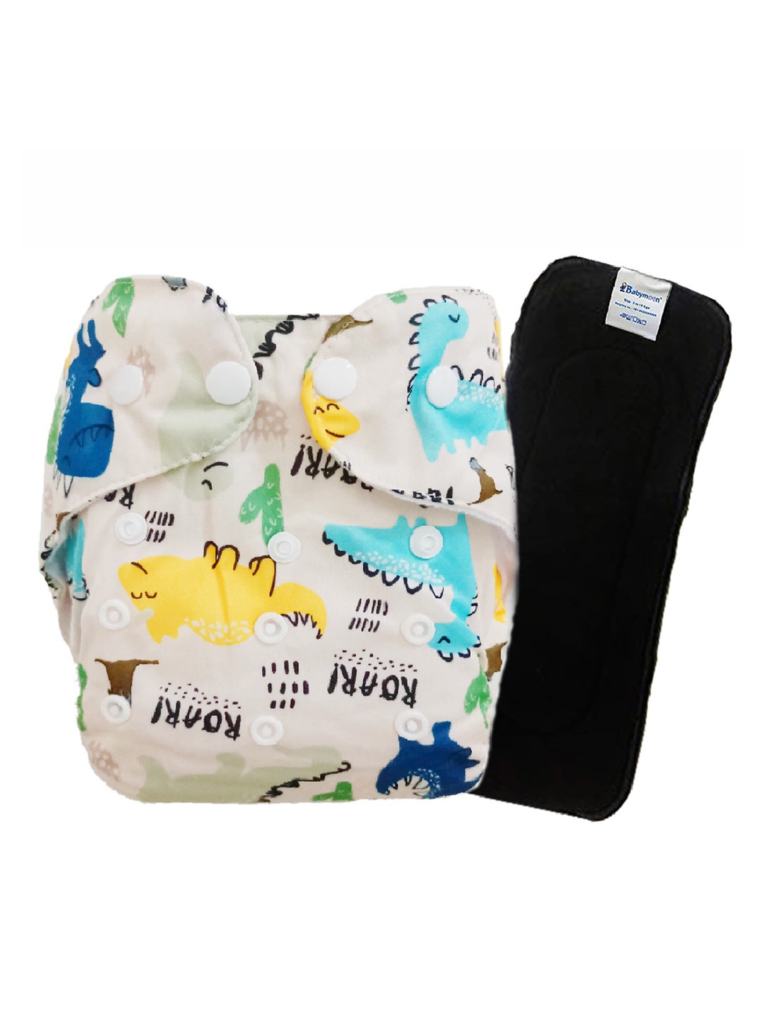 

Babymoon Cloth Diaper With Insert, White