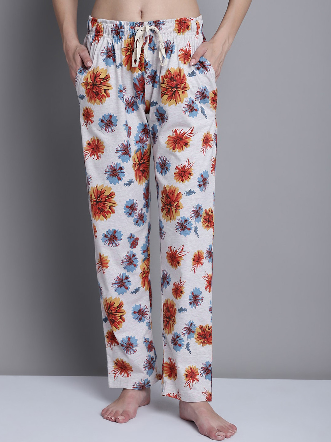 

Shararat Printed Pure Cotton Lounge Pant, Orange