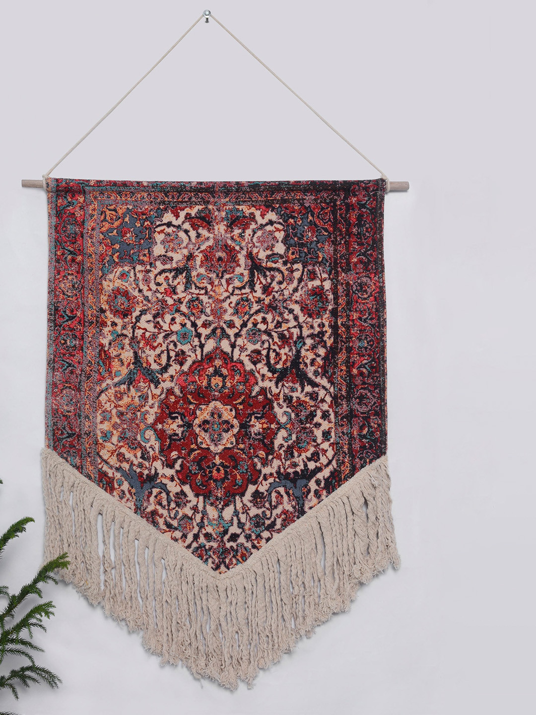 

Art Avenue Rage Red & Beige Printed Cotton Wall Hanging