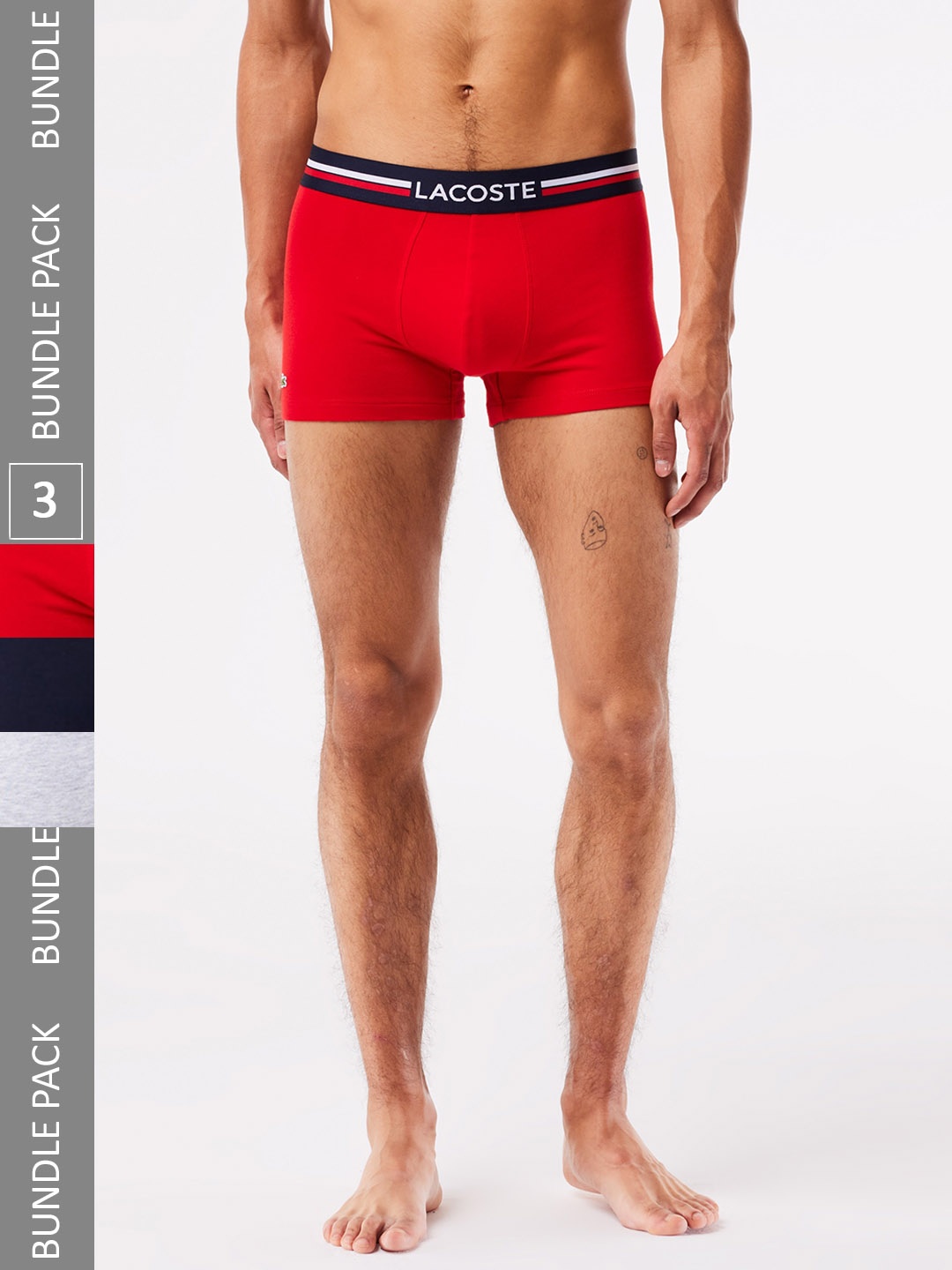 

Lacoste Pack Of 3 Trunks 5H3386W34 S, Red