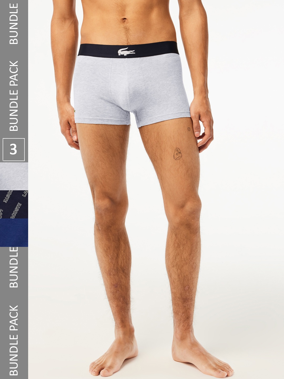 

Lacoste Pack Of 3 Cotton Trunks 5H1774BCK S, Navy blue