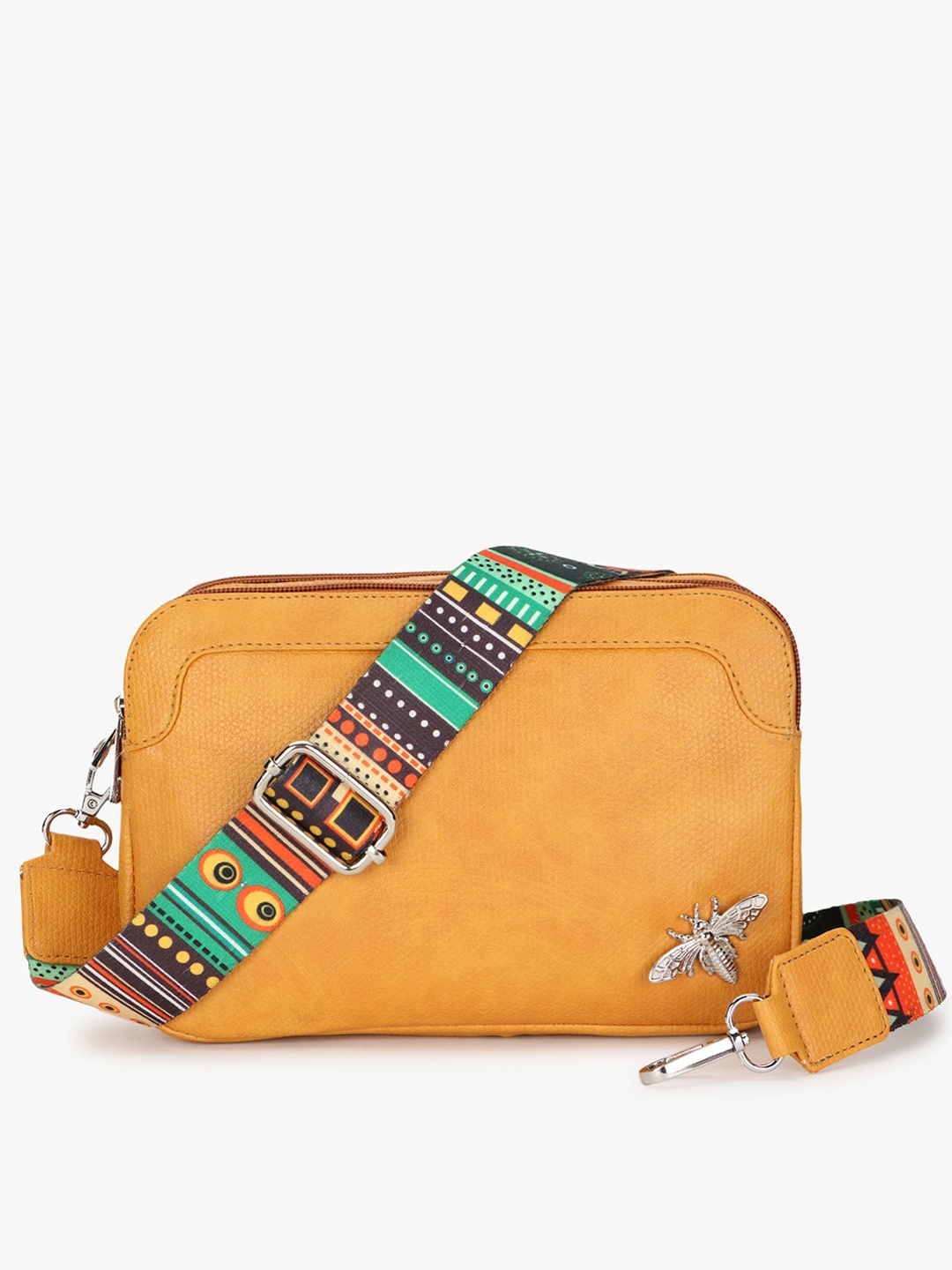 

Spice Art Structured Sling Bag, Yellow