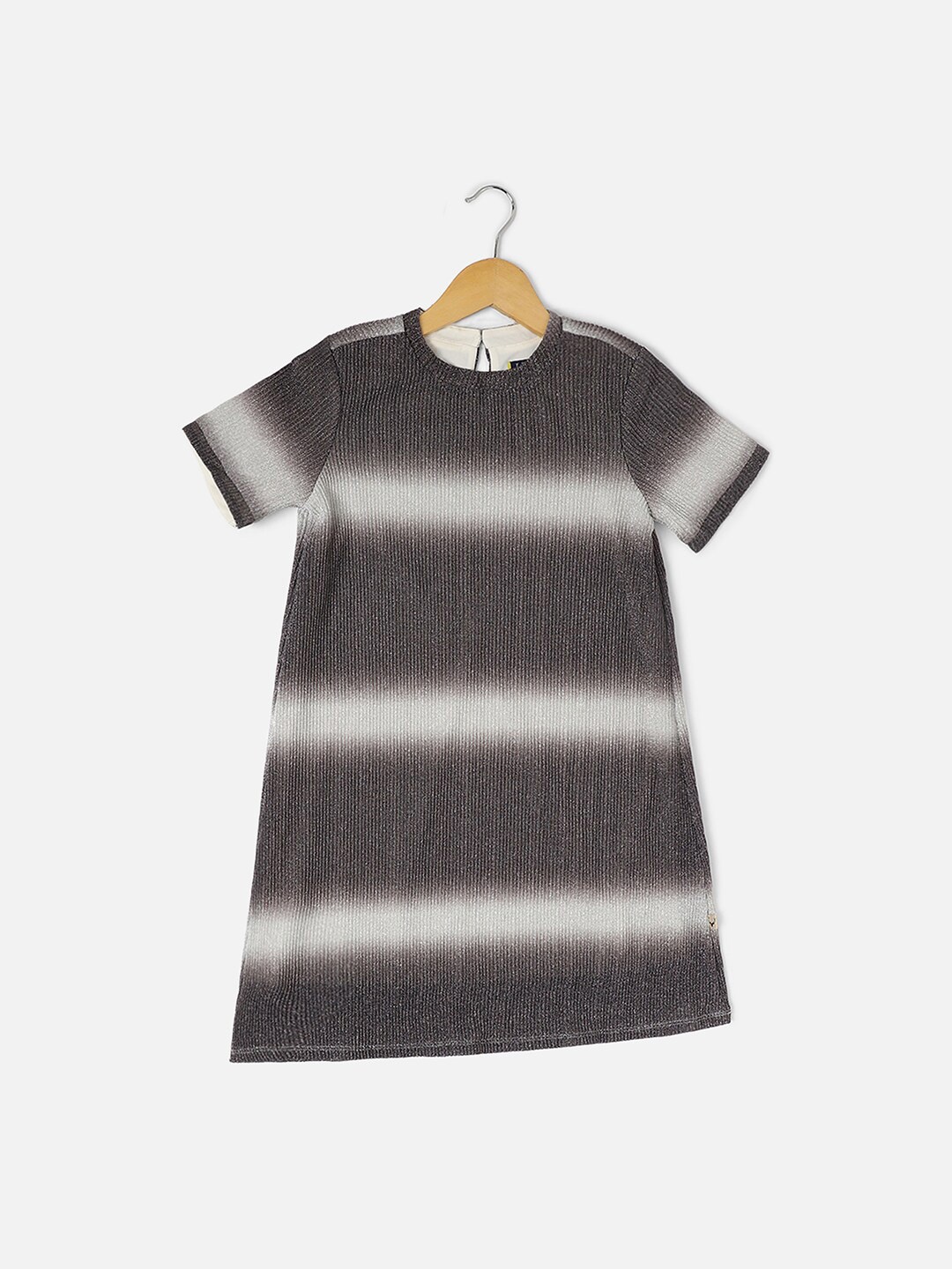 

Allen Solly Junior Girls Striped T-Shirt Dress, Grey