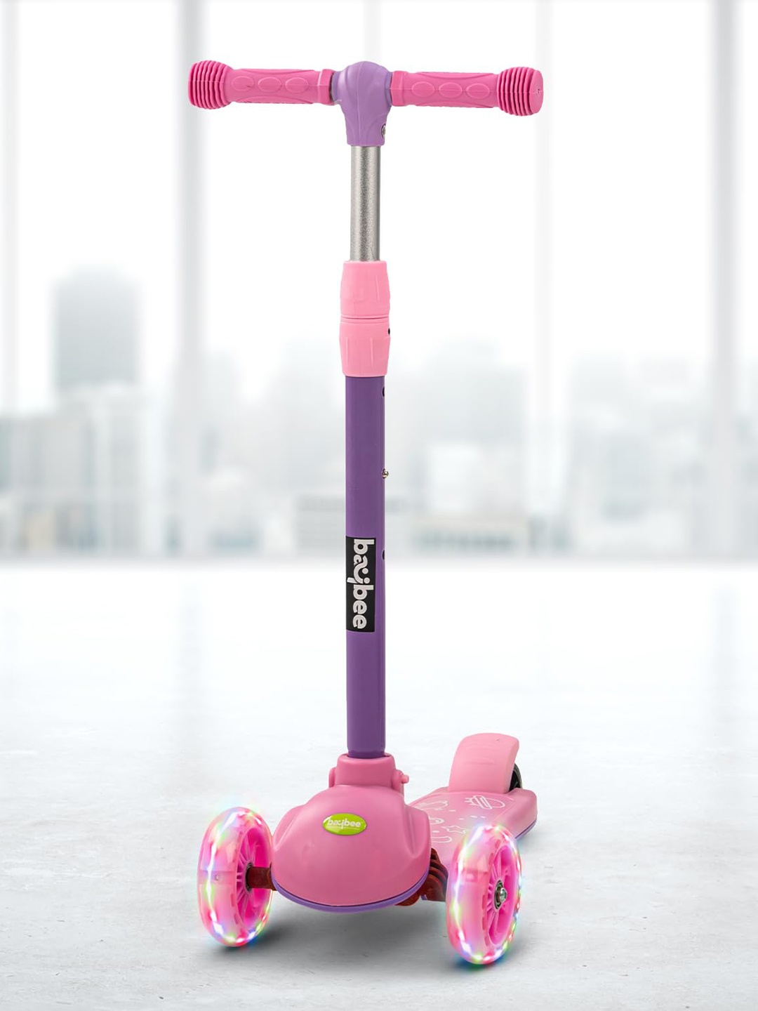 

BAYBEE Kids Blaze Storm Skate Scooter, Pink