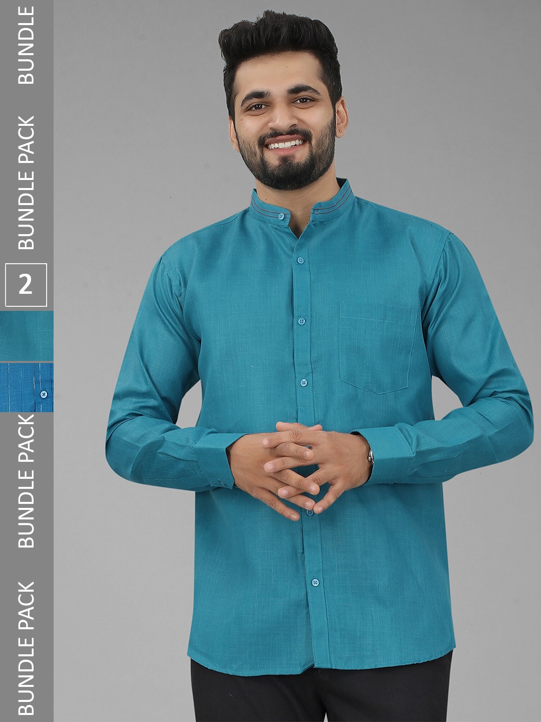 

N N ENTERPRISE India Slim Pack Of 2 Slim Fit Casual Shirt, Teal