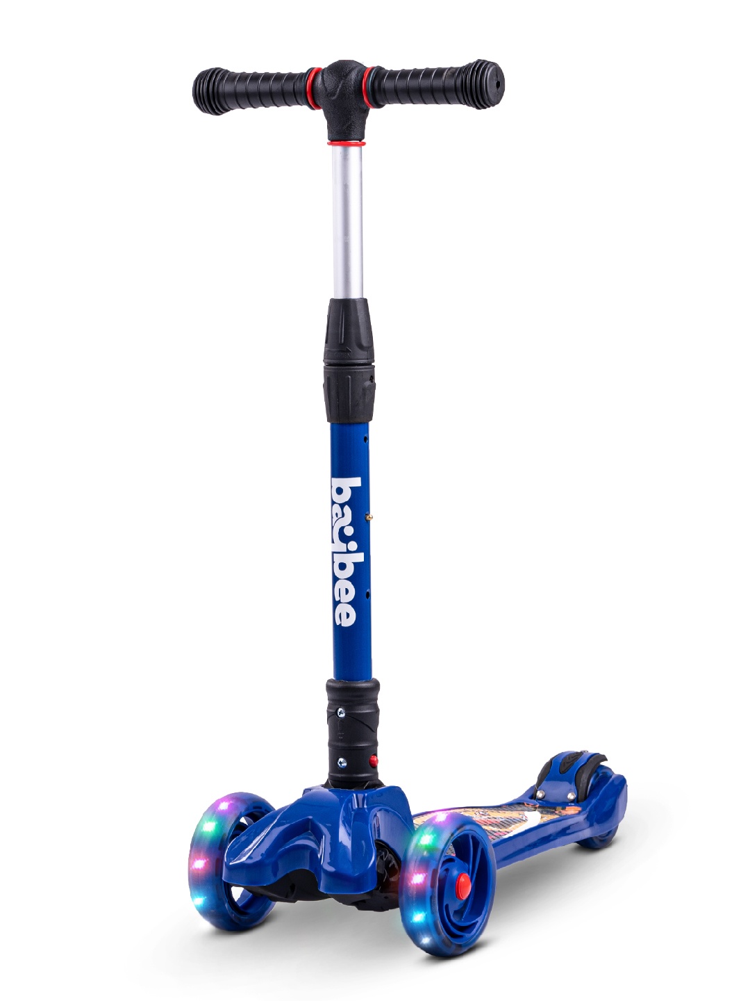 

BAYBEE Kids 3 Wheel Flash Scooter, Blue