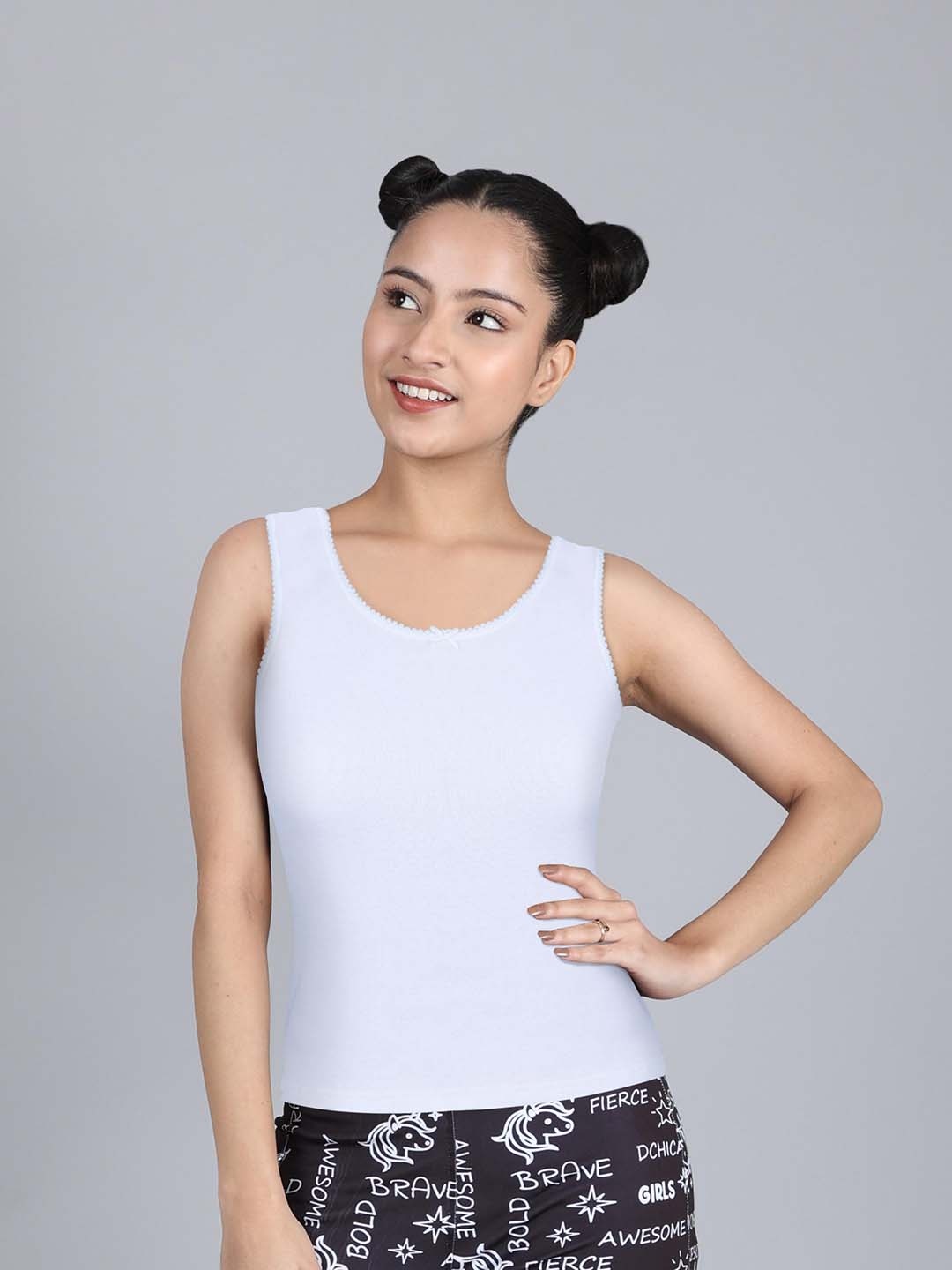 

DChica Girls Full Coverage Camisole, White