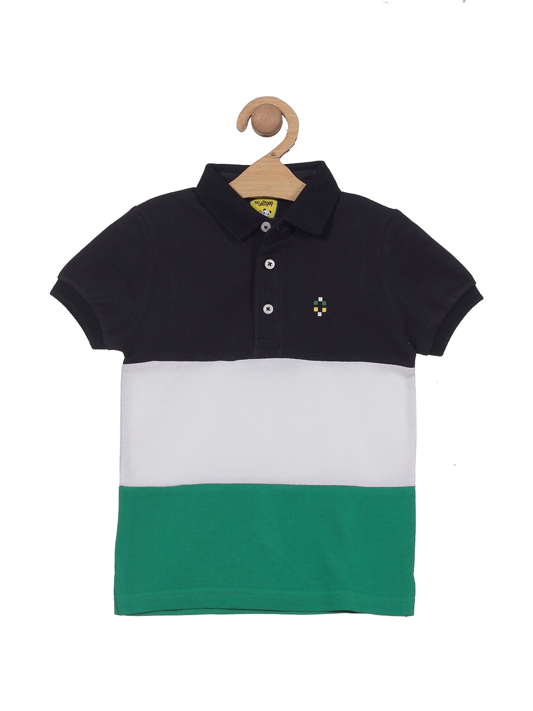 

Lil Lollipop Boys Printed Pure Cotton T-shirt, Navy blue