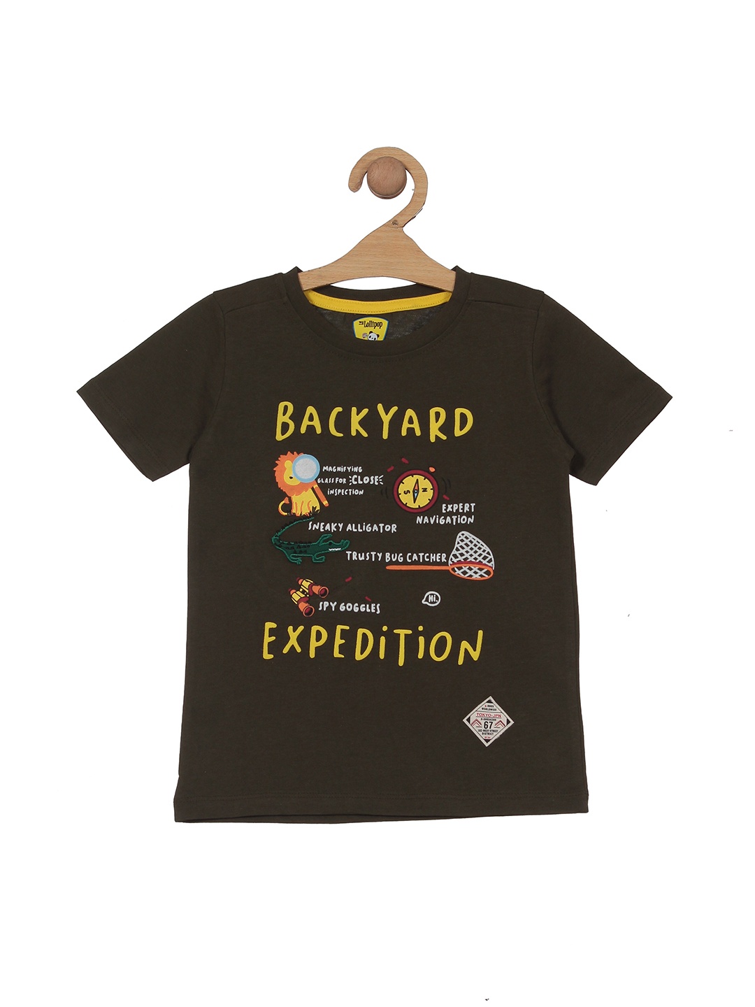 

Lil Lollipop Kids Typography Printed Cotton T-shirt, Green