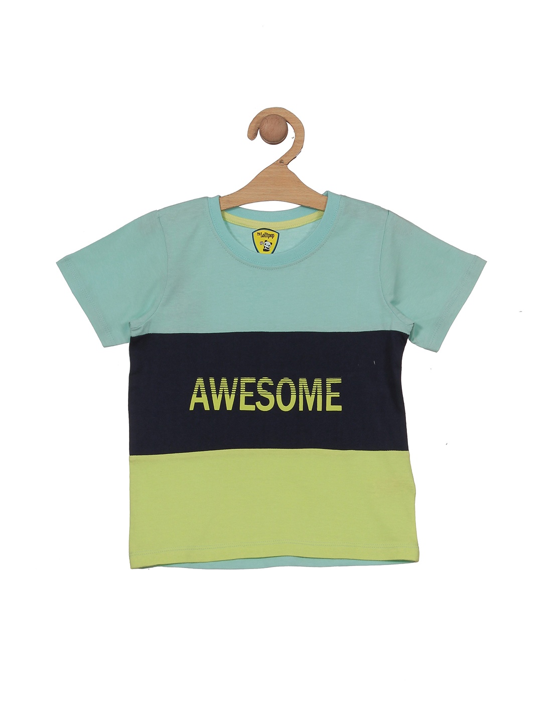 

Lil Lollipop Kids Typography Printed Pure Cotton T-shirt, Green