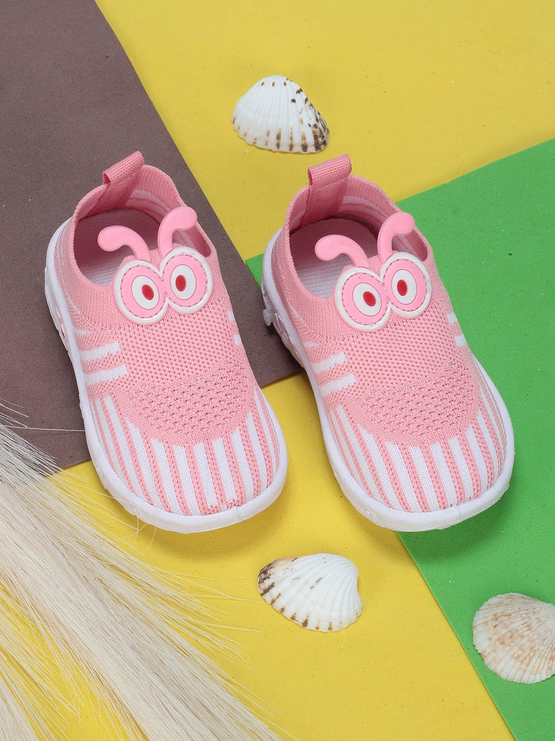 

Lil Lollipop Kids Striped Musical Slip-On Sneakers, Pink