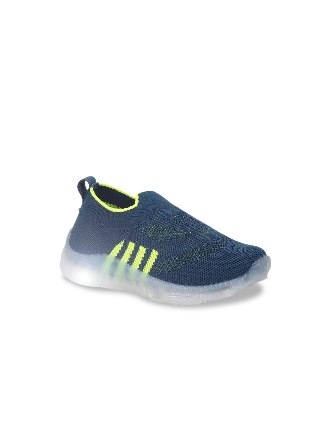 

Lil Lollipop Kids Striped LED Slip-On Sneakers, Navy blue