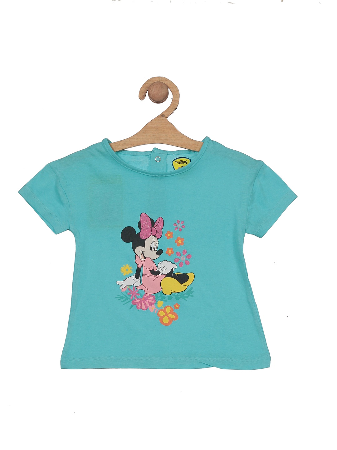 

Lil Lollipop Infant Girls Minnie Mouse Printed Cotton Top, Blue