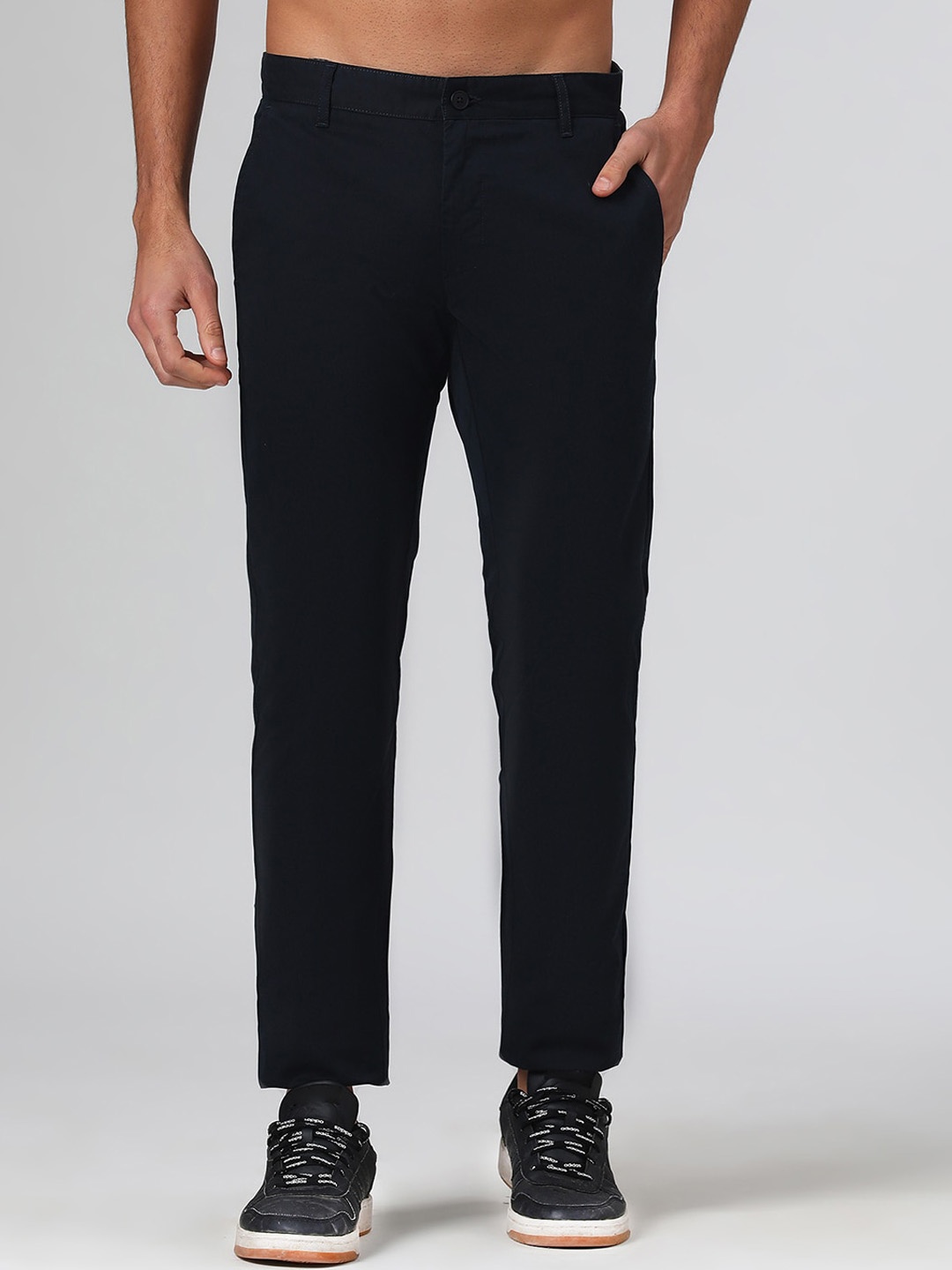 

SUBTRACT Men Slim Fit Chinos Trousers, Navy blue