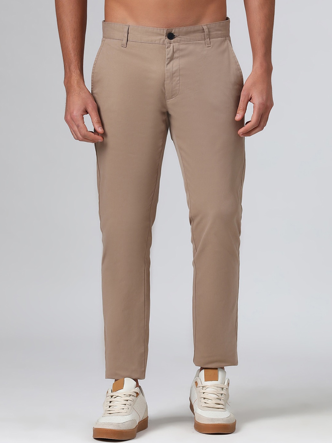 

SUBTRACT Men Mid Rise Slim Fit Chinos, Khaki