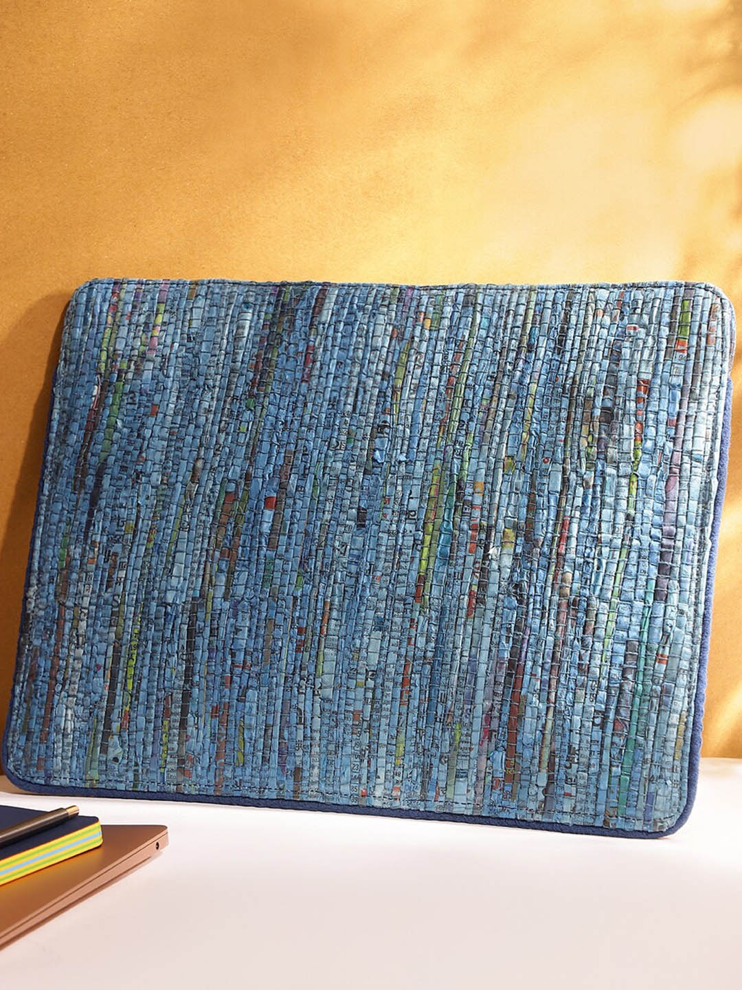 

Fabindia Paper 15 Inch Laptop Sleeve, Blue