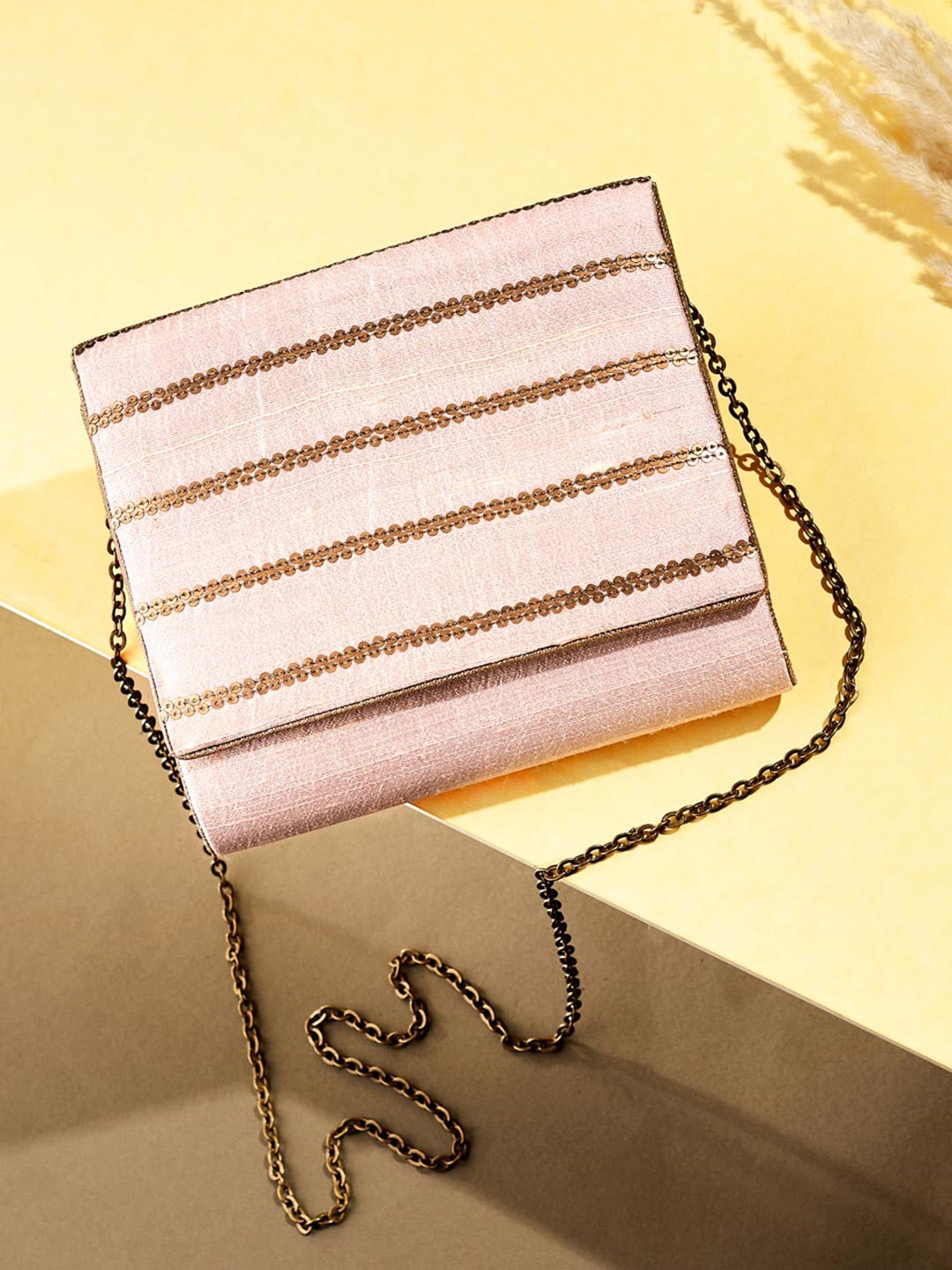 

Fabindia Embellished Purse Clutch, Pink