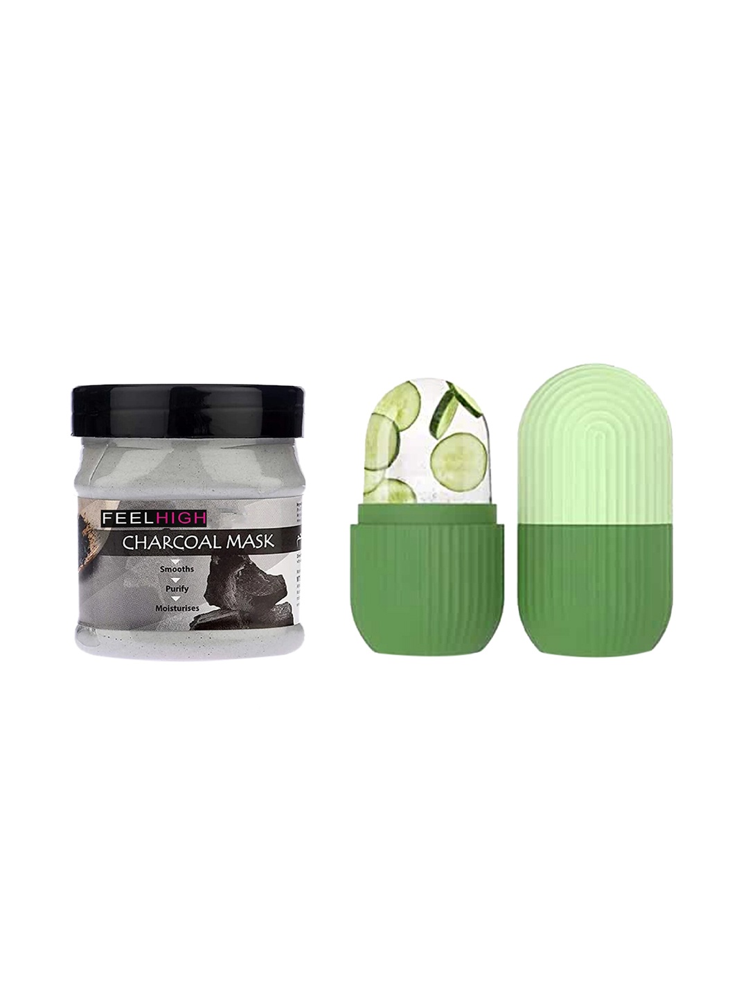 

FEELHIGH Ice Roller With Charcoal Mask-10ml+500ml, Multi
